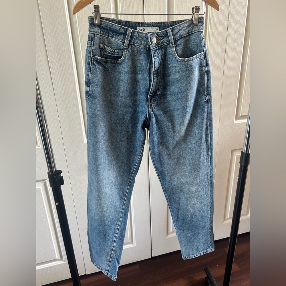 Zara Blue High Rise Jeans
